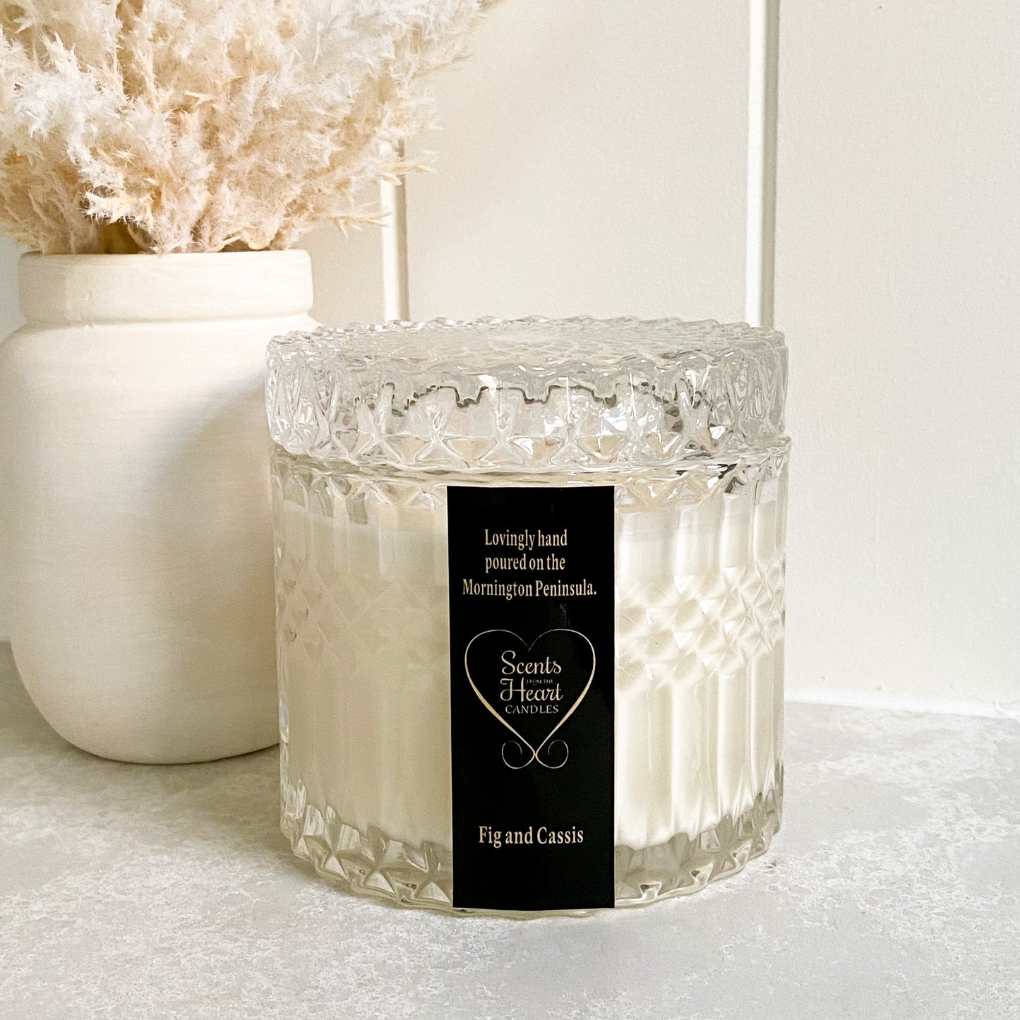 Fig and Cassis Hamptons Crystal Candle 400g