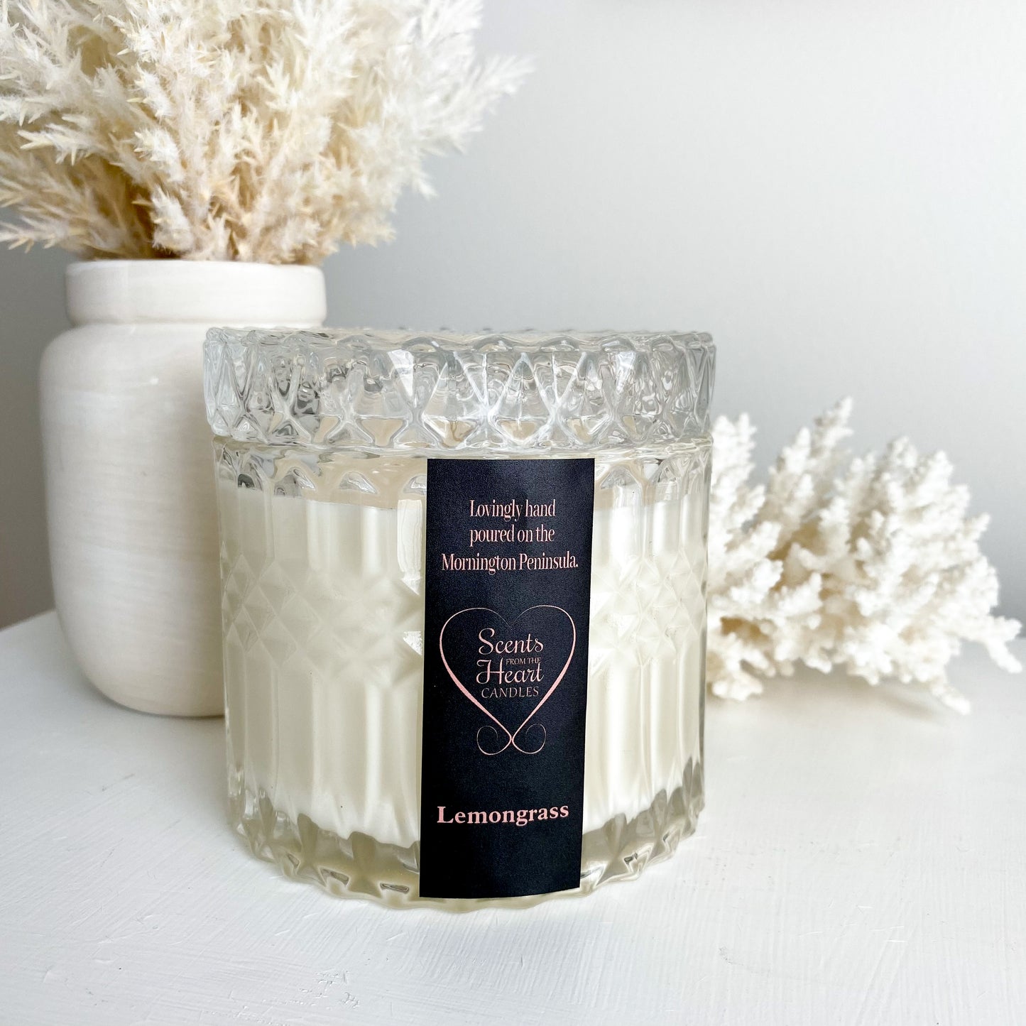 Lemongrass Hamptons Crystal Candle 400g