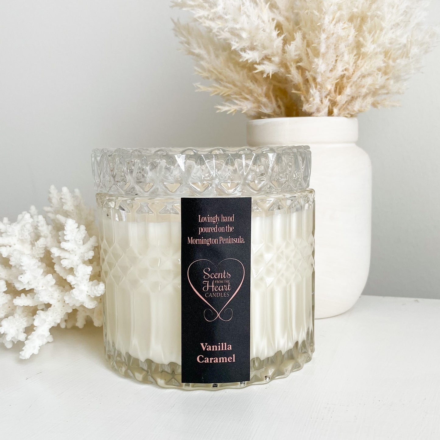 Vanilla Caramel Hamptons Crystal Candle 400g