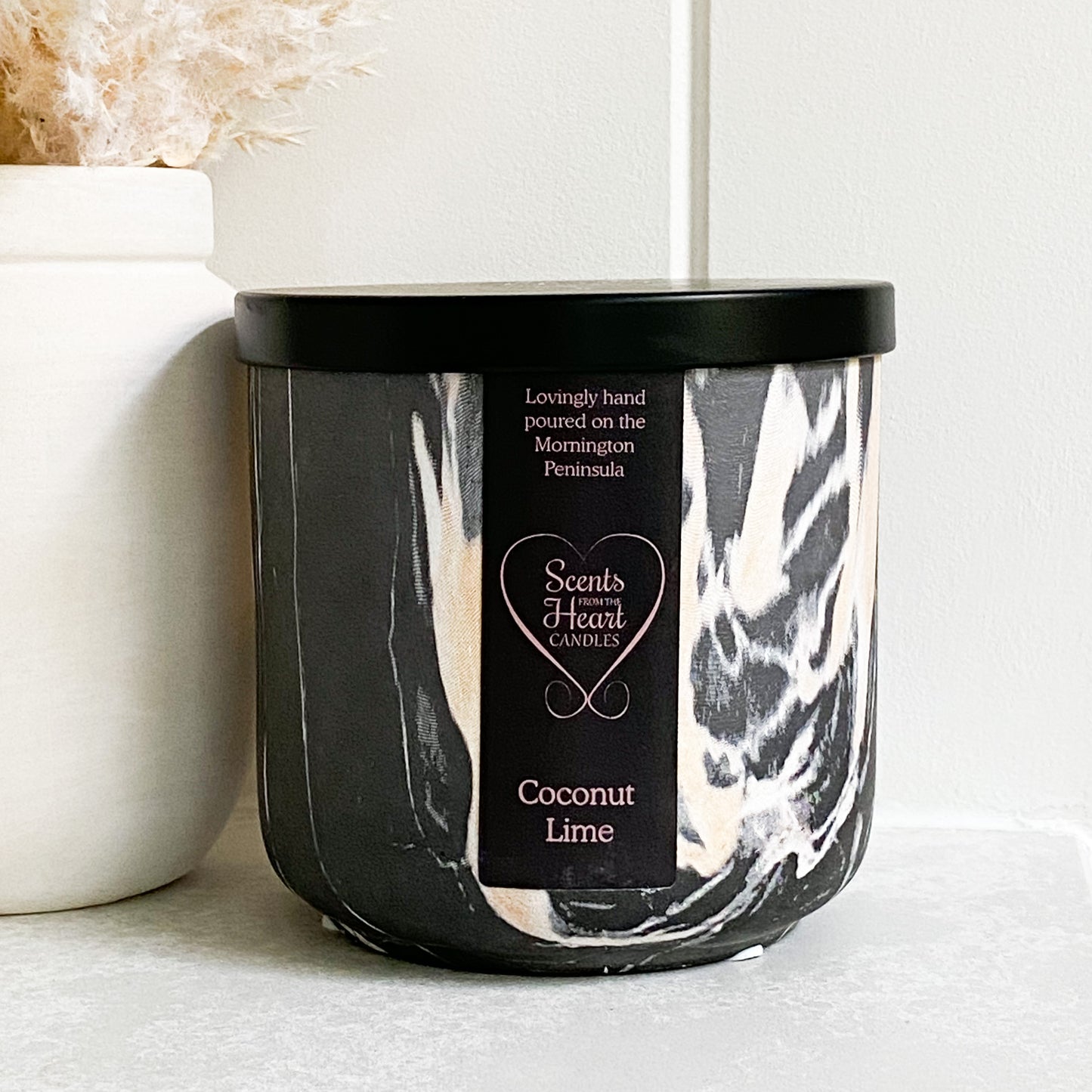 Coconut Lime Large Marble Candle 450g