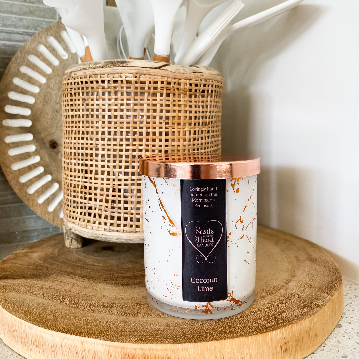 Coconut Lime Rose Gold Candle 300g