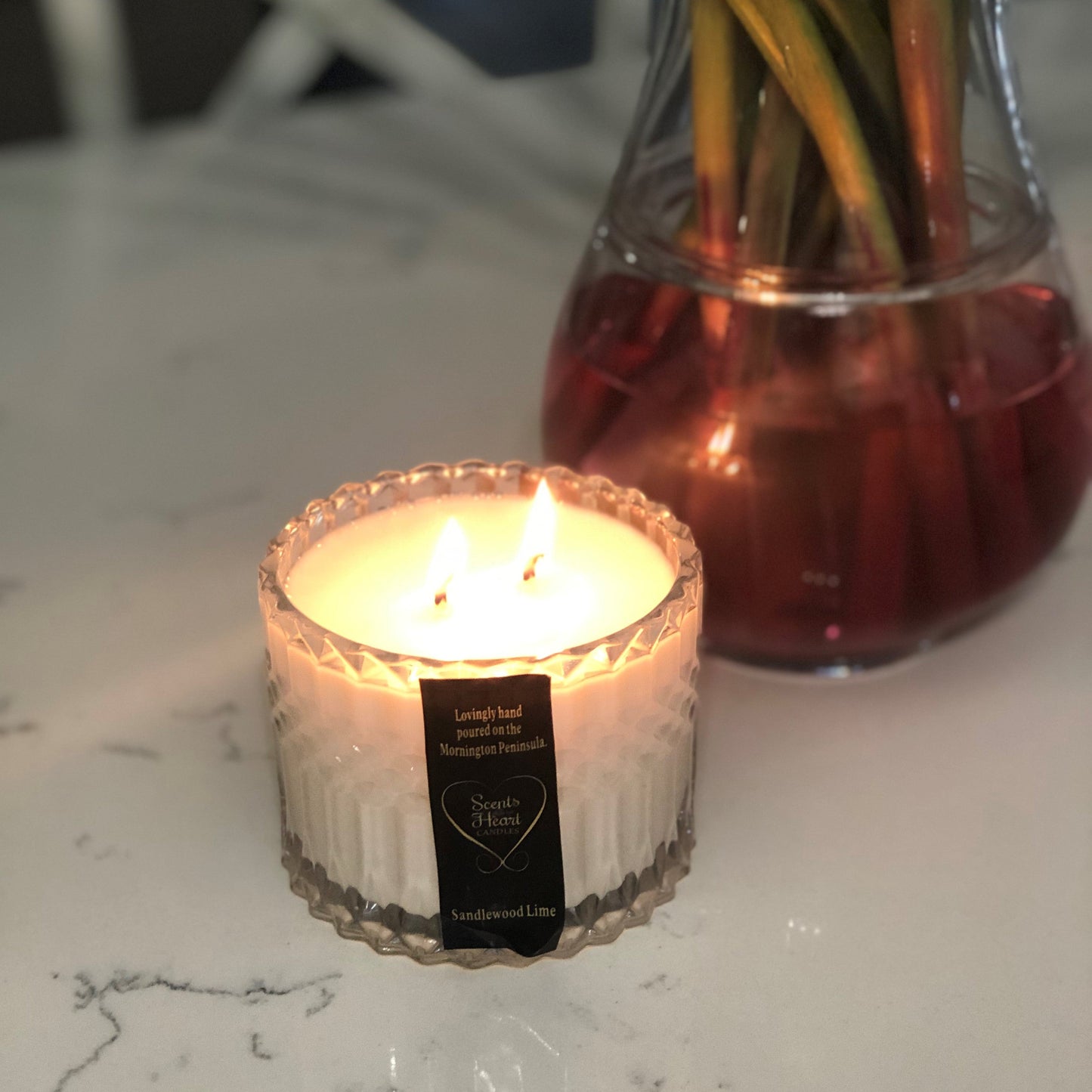 Lotus Flower Hamptons Crystal Candle 400g