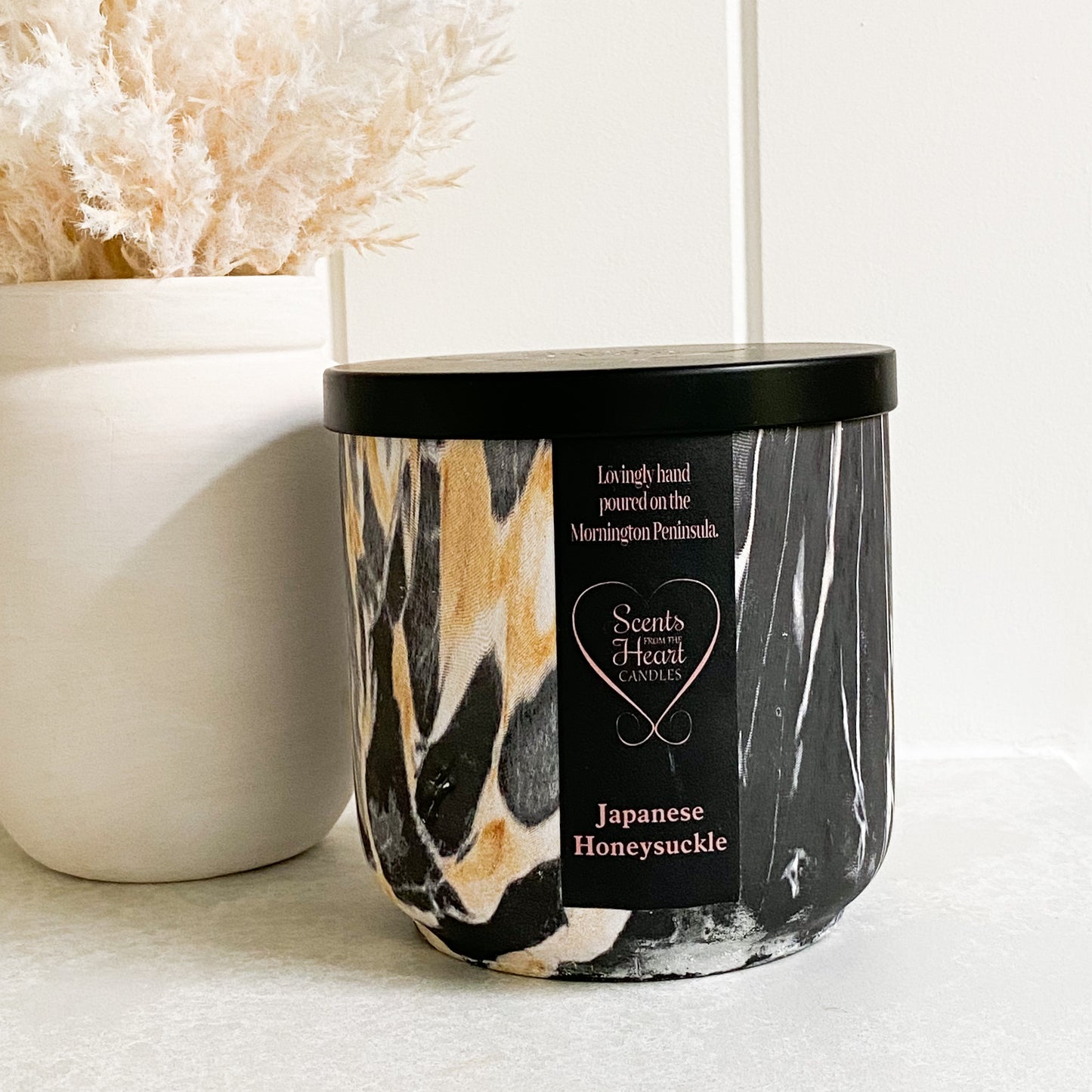 Japanese Honeysuckle Large Marble Candle 450g