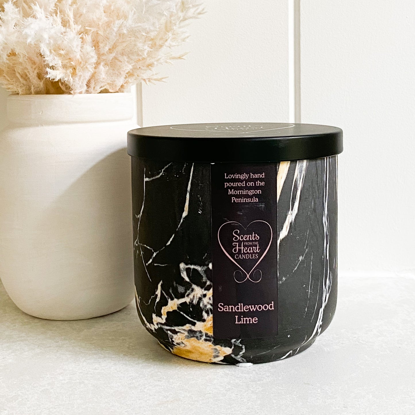 Sandalwood Lime Large Marble Candle 450g