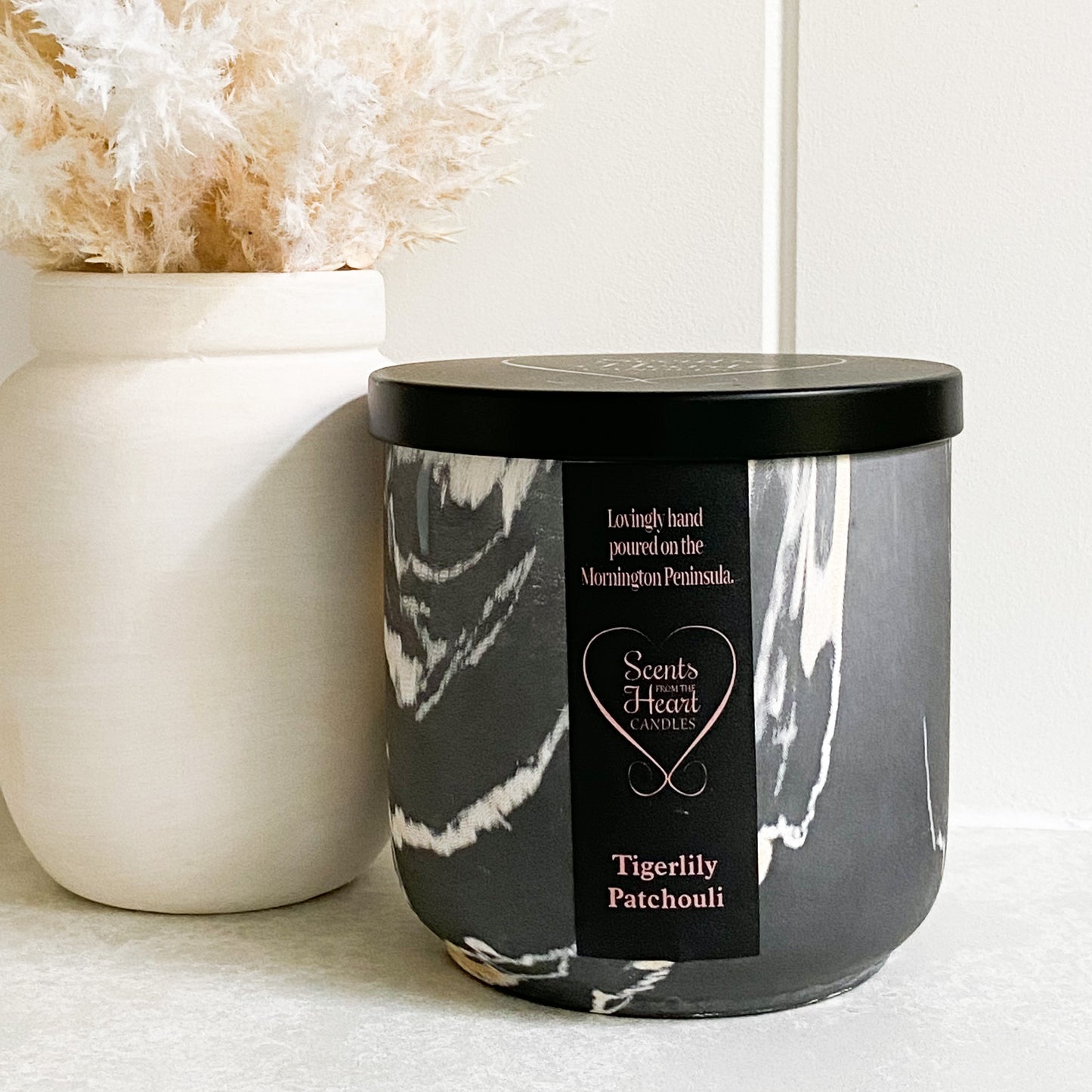Tigerlily Patchouli Large Marble Candle 450g