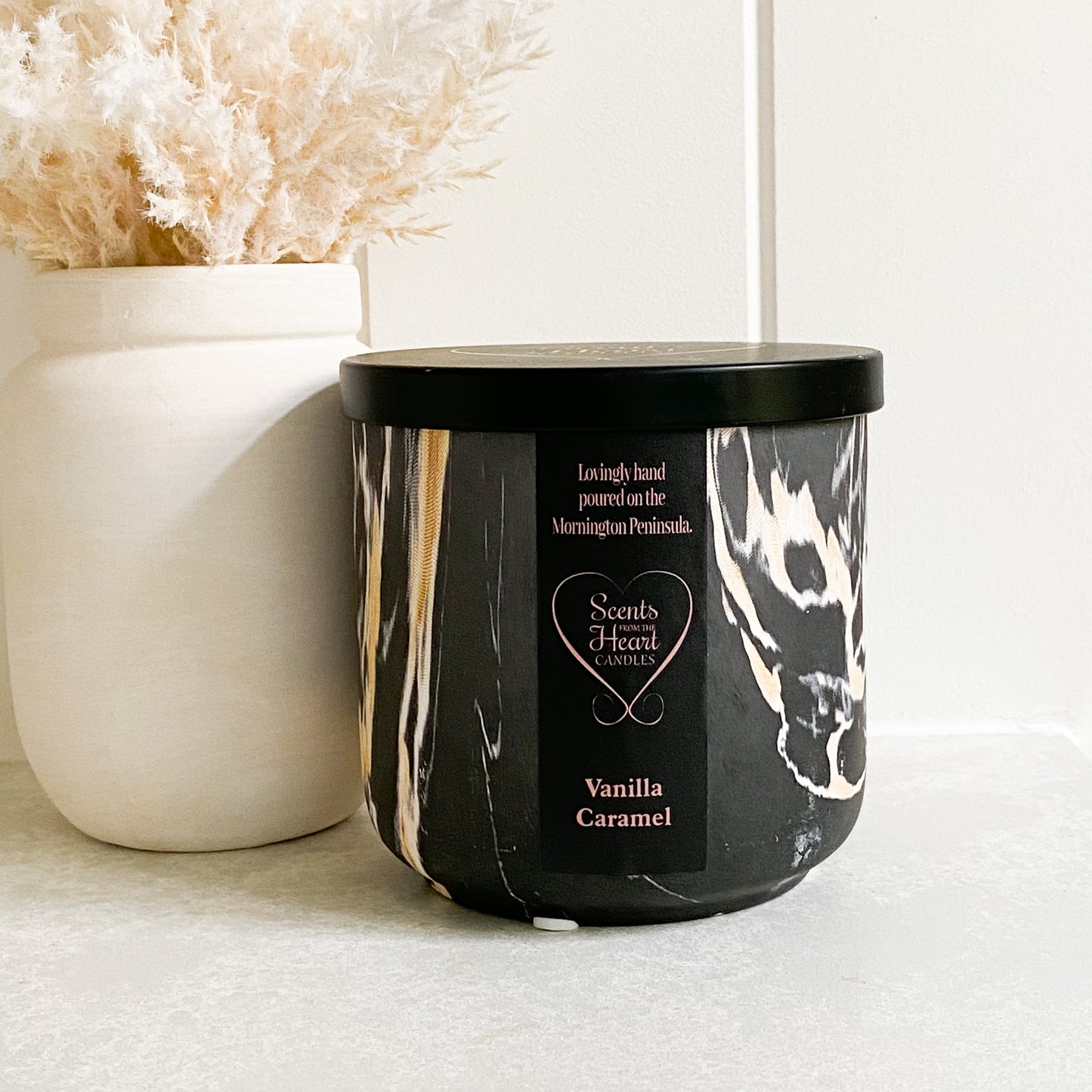 Vanilla Caramel Large Marble Candle 450g